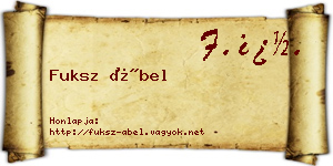 Fuksz Ábel névjegykártya